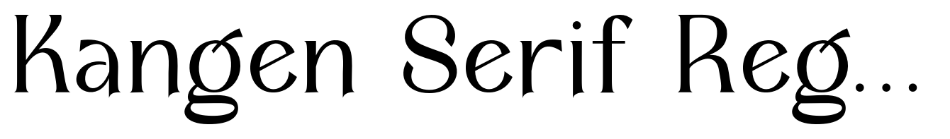 Kangen Serif Regular